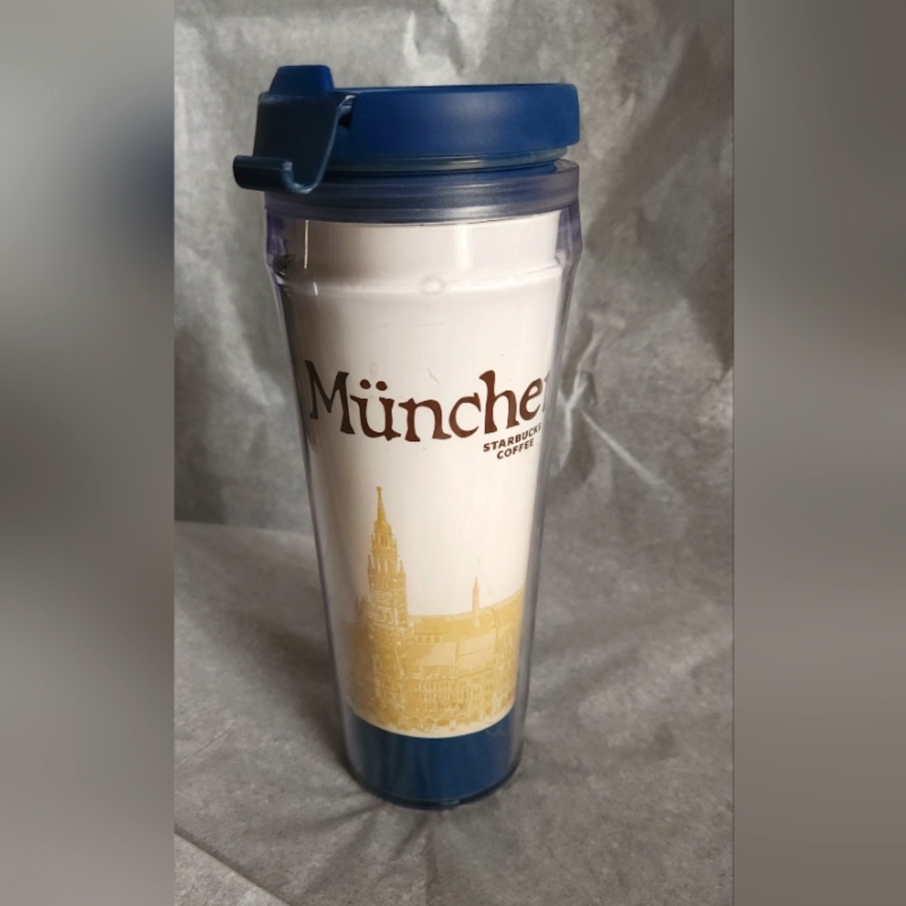Starbucks ☕️ Munich München 🇩🇪 Germany Insulated Acrylic Coffee Mug EUC $21